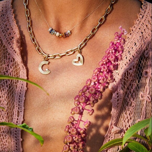 Adina Reyter Groovy Diamond Heart Hinged Charm - Picture 2 of 9